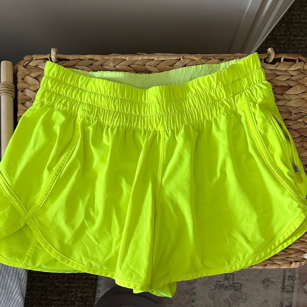 Neon Yellow Lululemon Women's Shorts